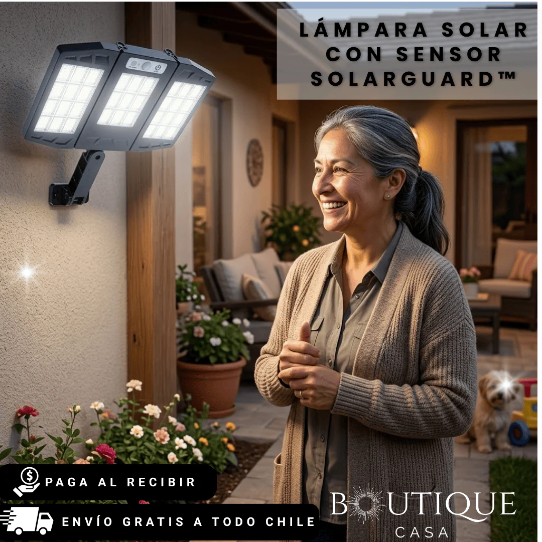 Lámpara Solar con Sensor | SolarGuard™